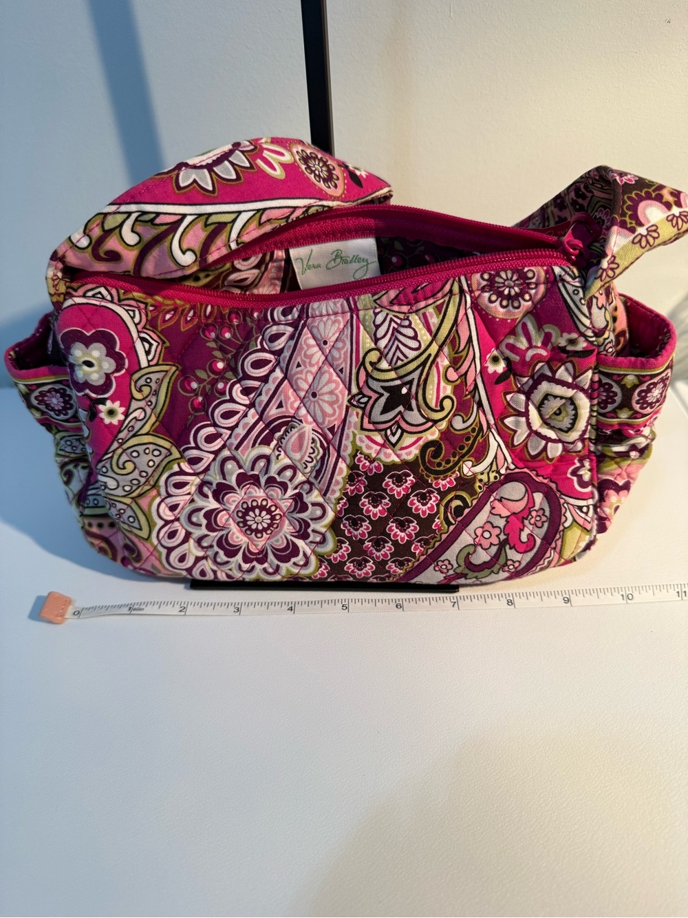 NWOT Vera Bradley Very Berry Paisley Shoulder Bag & Matching Wristlet Wallet Set - Picture 7 of 8